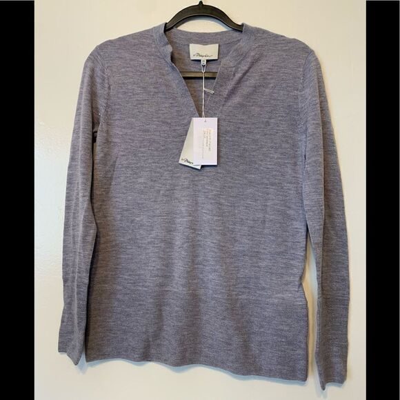 3.1 Phillip Lim 100% cashmere V-neck sweater size XS, NWT - Picture 4 of 8